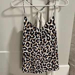 Jcrew Leopard Scalloped Tank Top